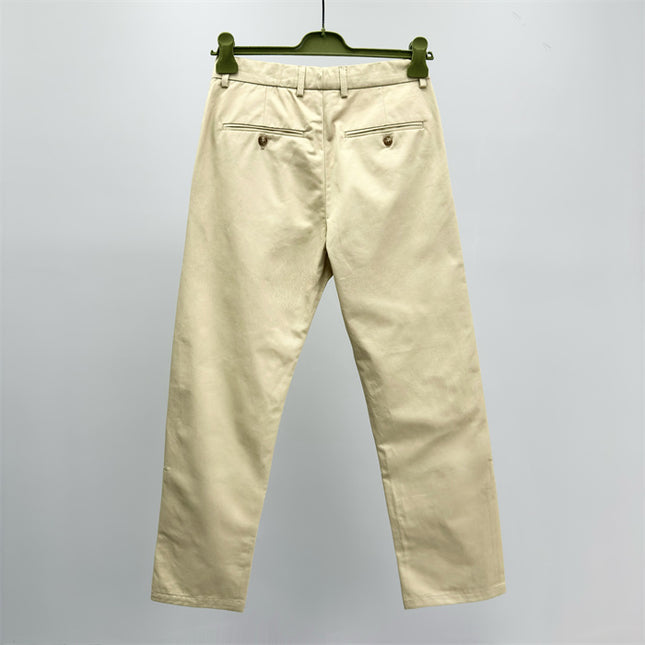 Gucci Beige Chino Pants with Web Side Stripe