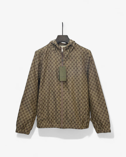Gucci Beige GG Supreme Monogram Windbreaker