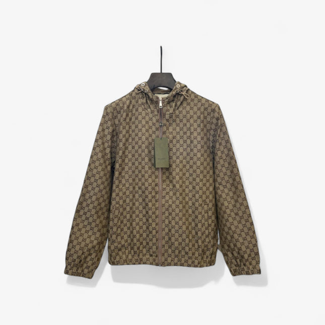 Gucci Beige GG Supreme Monogram Windbreaker