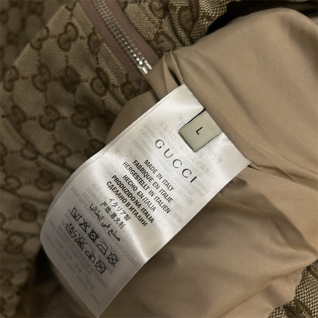 Gucci Beige GG Supreme Monogram Windbreaker