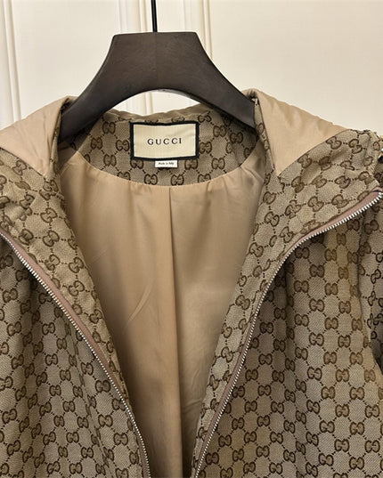 Gucci Beige GG Supreme Monogram Windbreaker