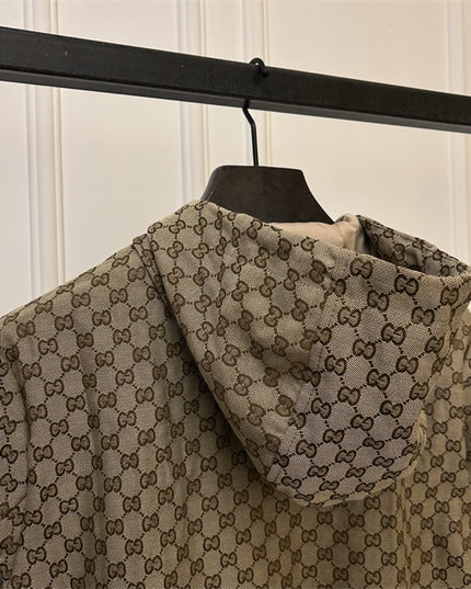 Gucci Beige GG Supreme Monogram Windbreaker