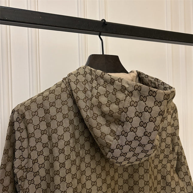 Gucci Beige GG Supreme Monogram Windbreaker