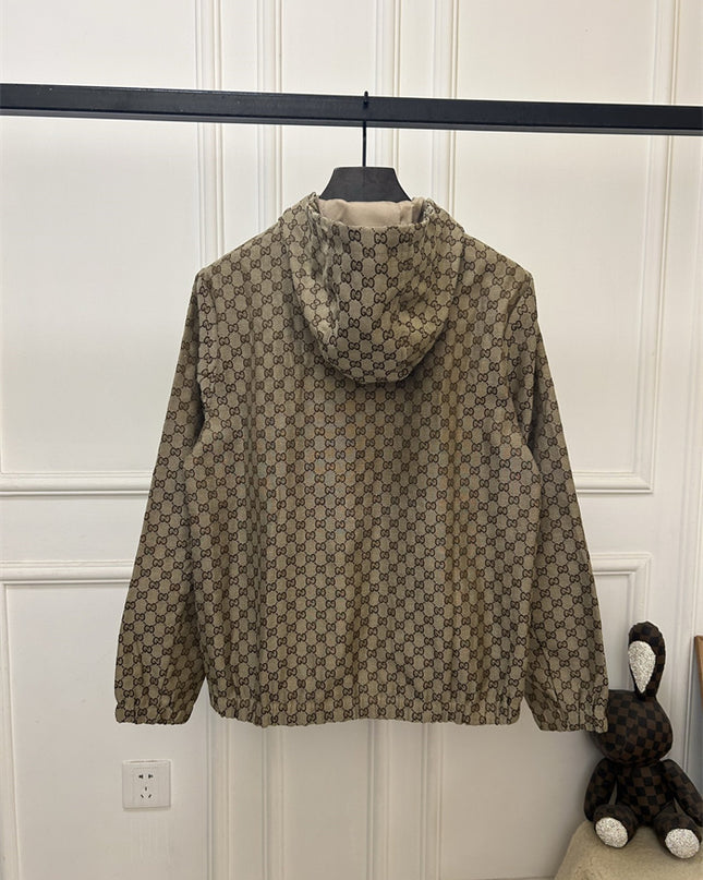 Gucci Beige GG Supreme Monogram Windbreaker