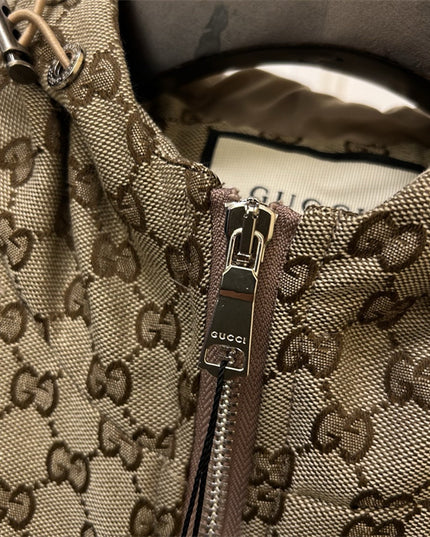 Gucci Beige GG Supreme Monogram Windbreaker