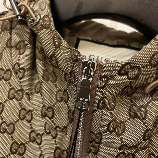 Gucci Beige GG Supreme Monogram Windbreaker