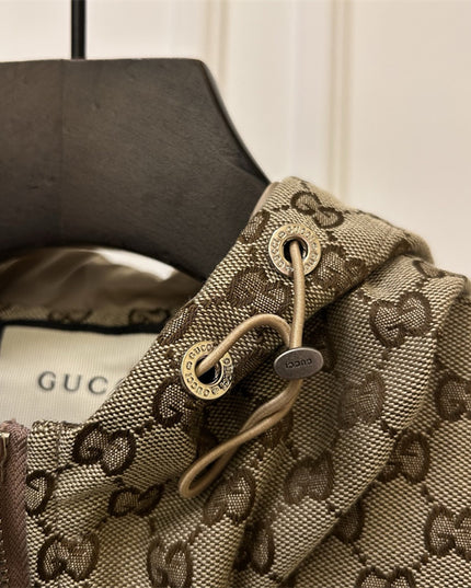 Gucci Beige GG Supreme Monogram Windbreaker