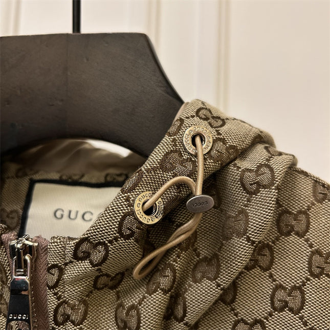 Gucci Beige GG Supreme Monogram Windbreaker