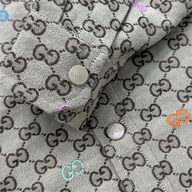 Gucci Beige GG Supreme Multicolor Monogram Shirt