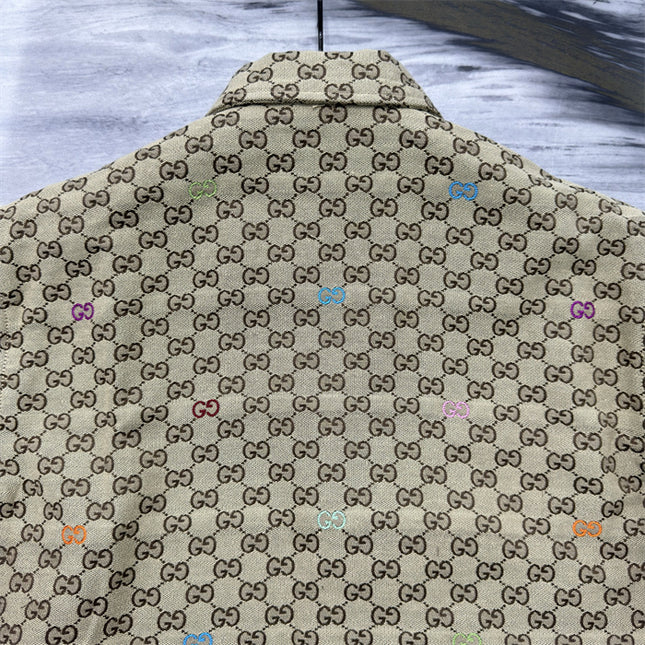 Gucci Beige GG Supreme Multicolor Monogram Shirt