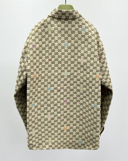 Gucci Beige GG Supreme Multicolor Monogram Shirt