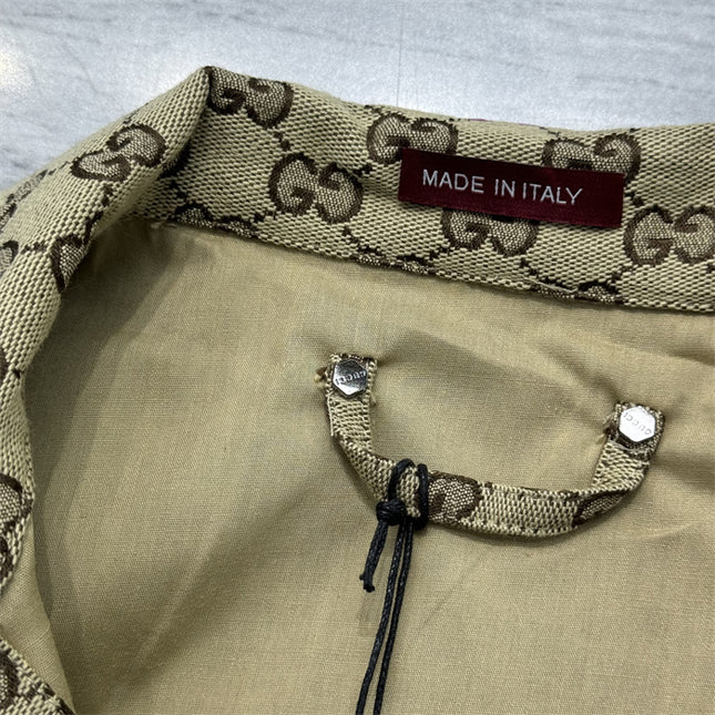 Gucci Beige Multicolor GG Monogram Jacket