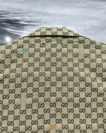 Gucci Beige Multicolor GG Monogram Jacket