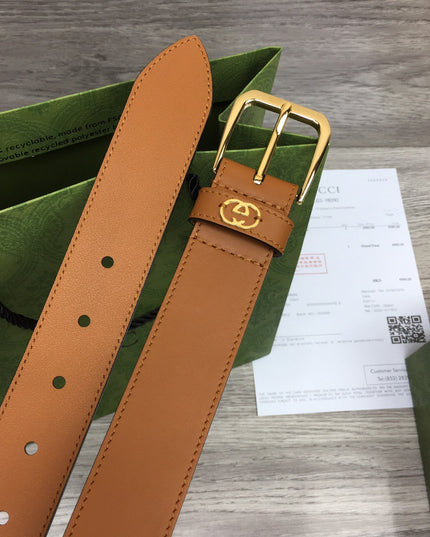 Gucci Belt With Square Buckle & Interlocking G – 673921