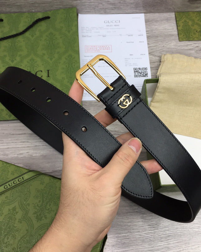 Gucci Belt With Square Buckle & Interlocking G – 673921