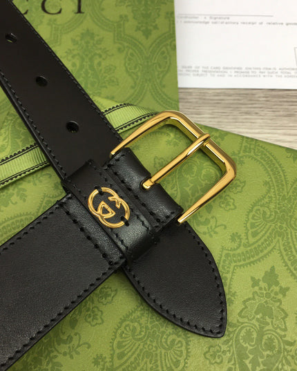 Gucci Belt With Square Buckle & Interlocking G – 673921