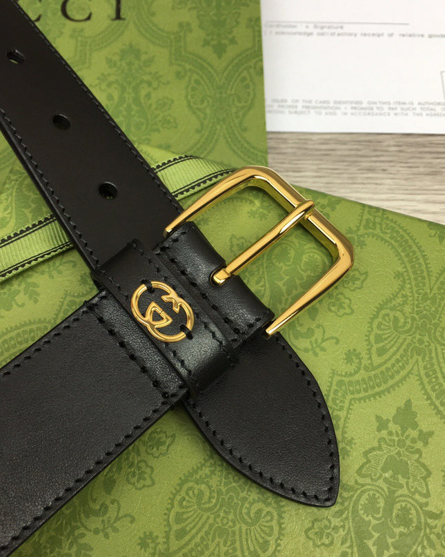 Gucci Belt With Square Buckle & Interlocking G – 673921