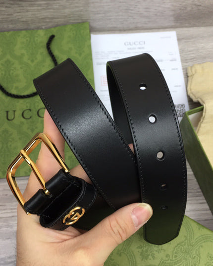 Gucci Belt With Square Buckle & Interlocking G – 673921