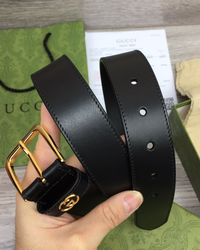 Gucci Belt With Square Buckle & Interlocking G – 673921