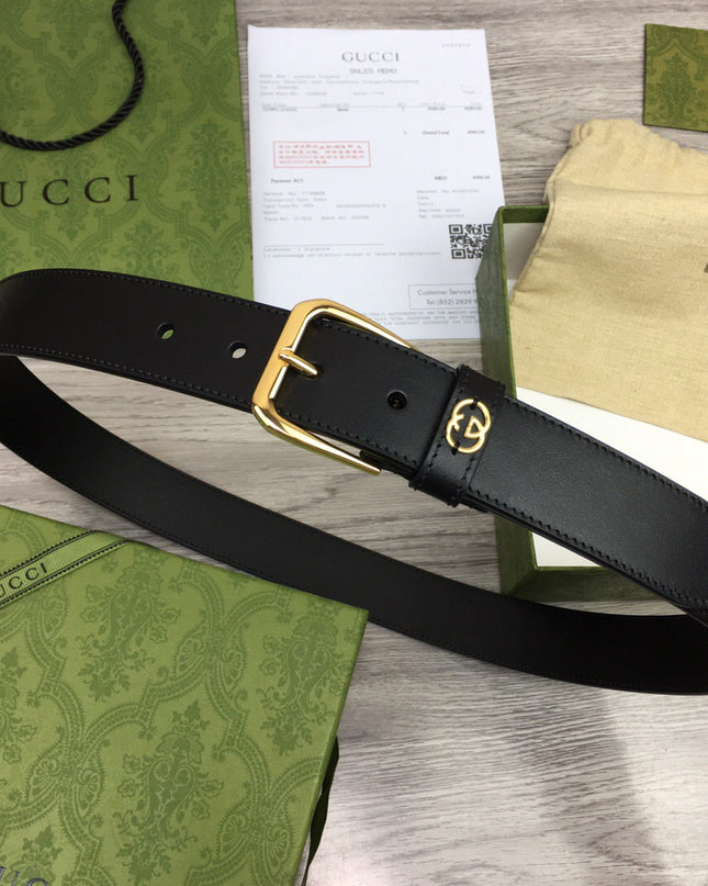 Gucci Belt With Square Buckle & Interlocking G – 673921