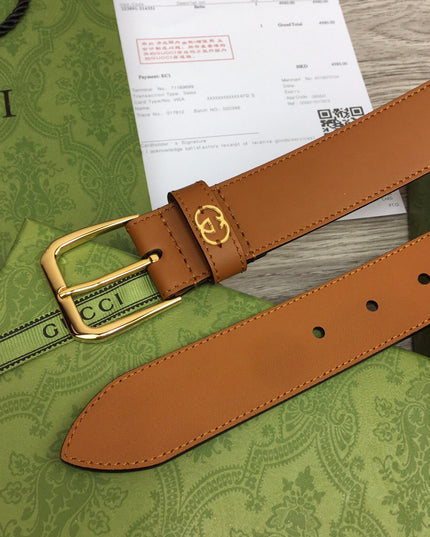 Gucci Belt With Square Buckle & Interlocking G – 673921