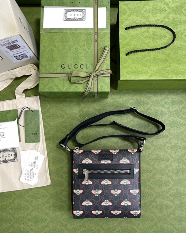 Gucci Bestiary Messenger Bag With Bees 681021
