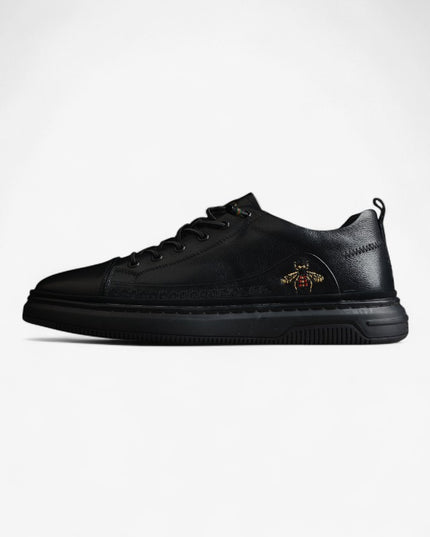 Gucci Black Bee Embroidered Low-Top Sneaker
