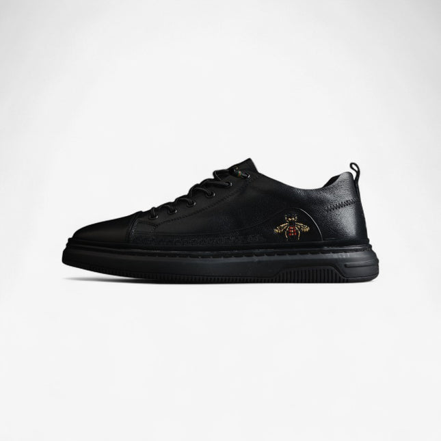 Gucci Black Bee Embroidered Low-Top Sneaker