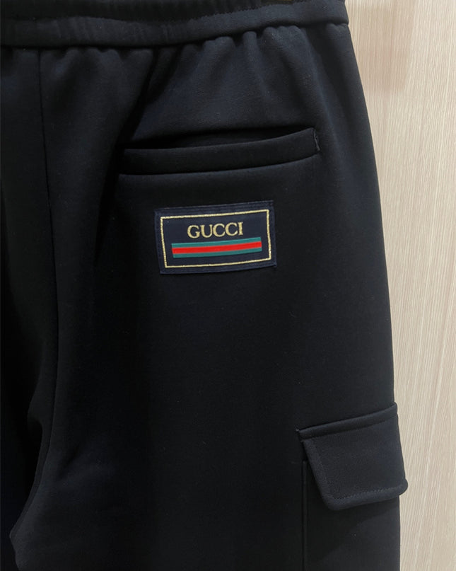 Gucci Black Cargo Jogger Pants