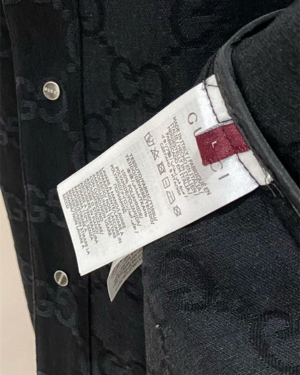 Gucci Black GG Denim Overshirt Jacket