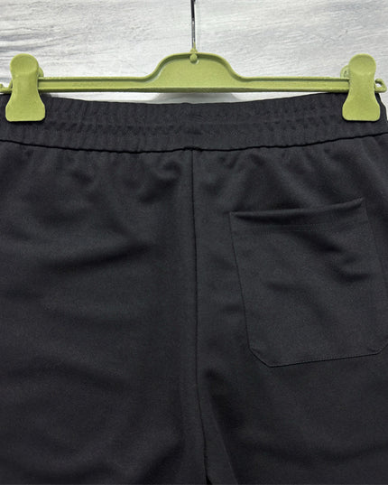 Gucci Black Logo Jogger Pants with Striped Cuffs