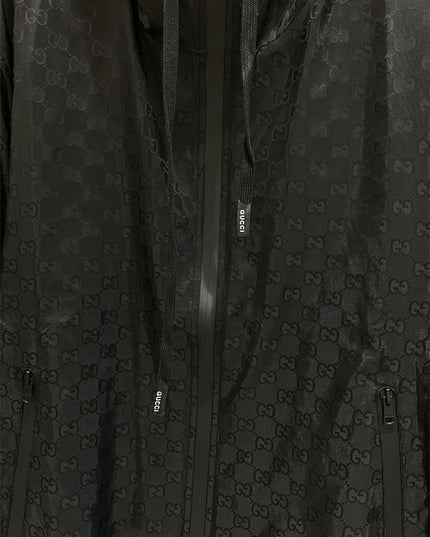 Gucci Black Monogram Windbreaker Jacket