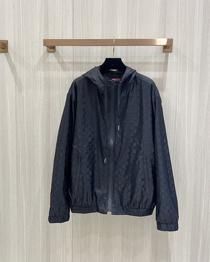 Gucci Black Monogram Windbreaker Jacket