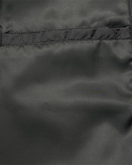 Gucci Black Satin Monogram Bomber Jacket