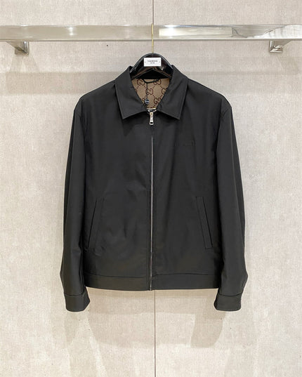 Gucci Black Technical Gabardine Zip Jacket