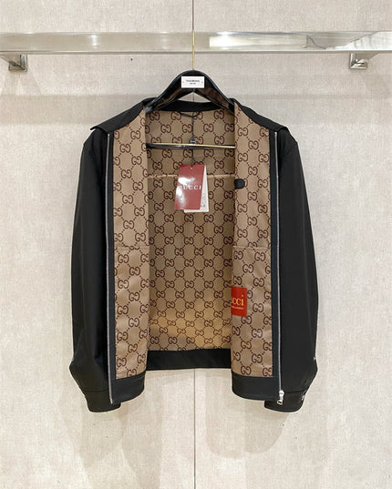 Gucci Black Technical Gabardine Zip Jacket