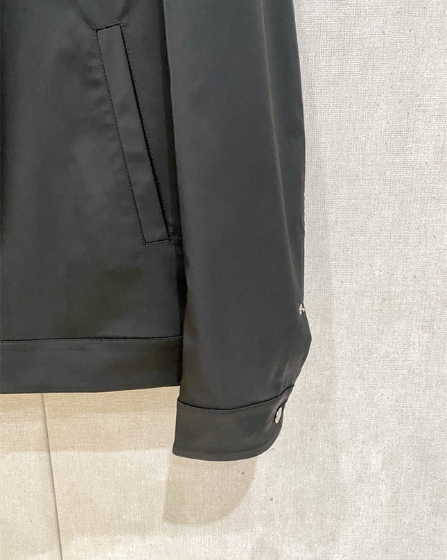 Gucci Black Technical Gabardine Zip Jacket