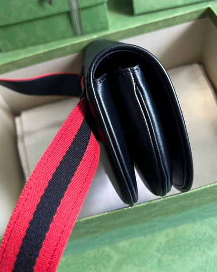 Gucci Blondie Leather Belt Bag – Black & Gold