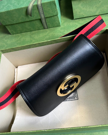 Gucci Blondie Leather Belt Bag – Black & Gold