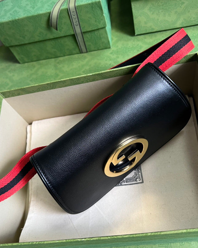 Gucci Blondie Leather Belt Bag – Black & Gold
