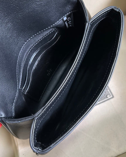 Gucci Blondie Leather Belt Bag – Black & Gold