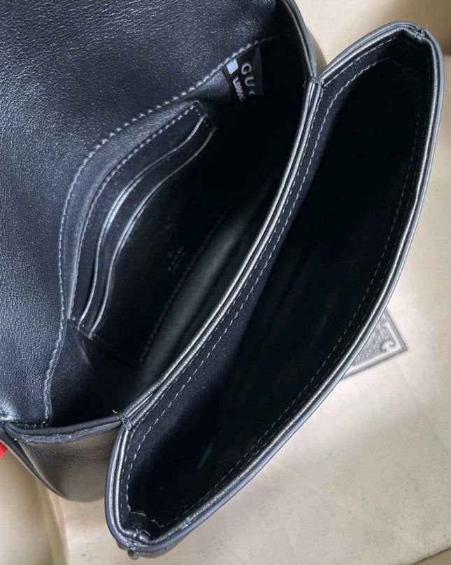 Gucci Blondie Leather Belt Bag – Black & Gold