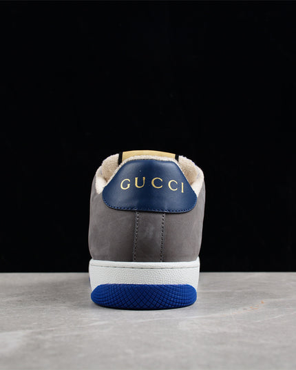 Gucci Blue and Grey Web Stripe Sneaker