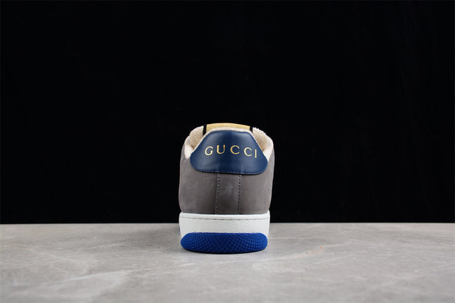 Gucci Blue and Grey Web Stripe Sneaker