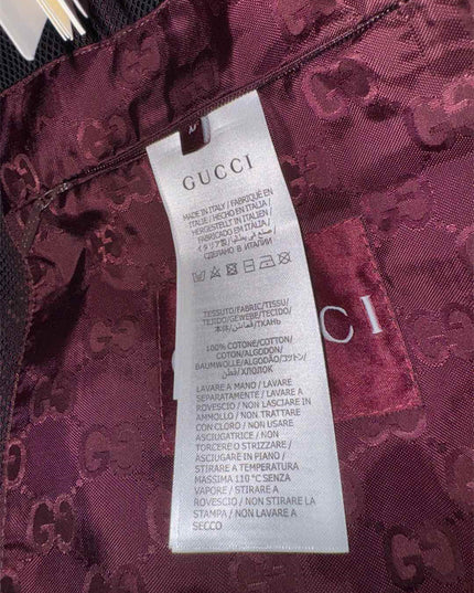 Gucci Burgundy GG Monogram Windbreaker Jacket