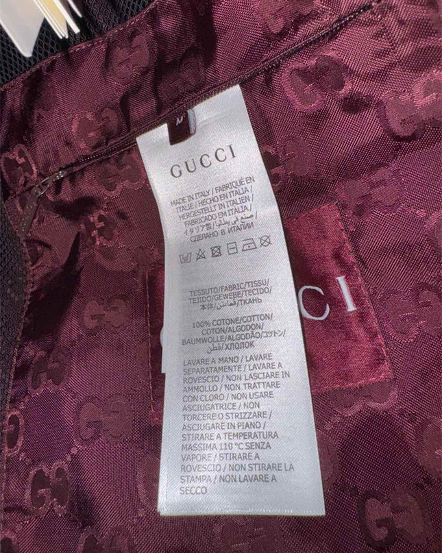 Gucci Burgundy GG Monogram Windbreaker Jacket