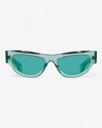 Gucci Cat Eye Sunglasses in Transparent Turquoise GG Acetate – GG1834S