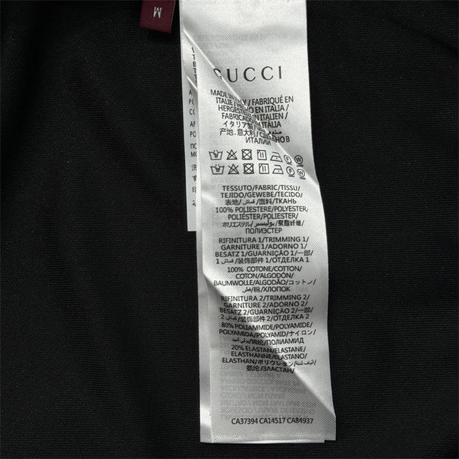 Gucci Cotton-Jersey Zip Hoodie with Embroidered Logo (Black)