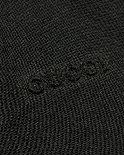 Gucci Cotton-Jersey Zip Hoodie with Embroidered Logo (Black)