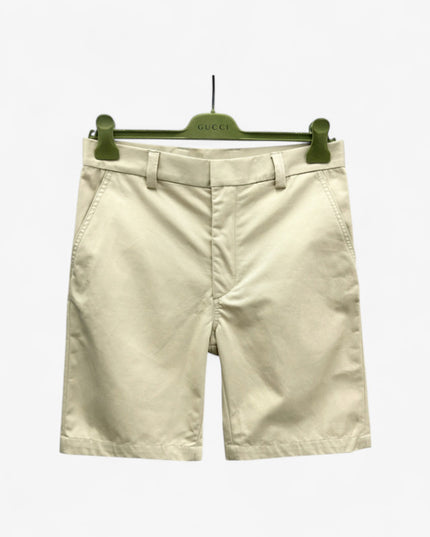 Gucci Cotton‑Twill Chino Shorts in Beige